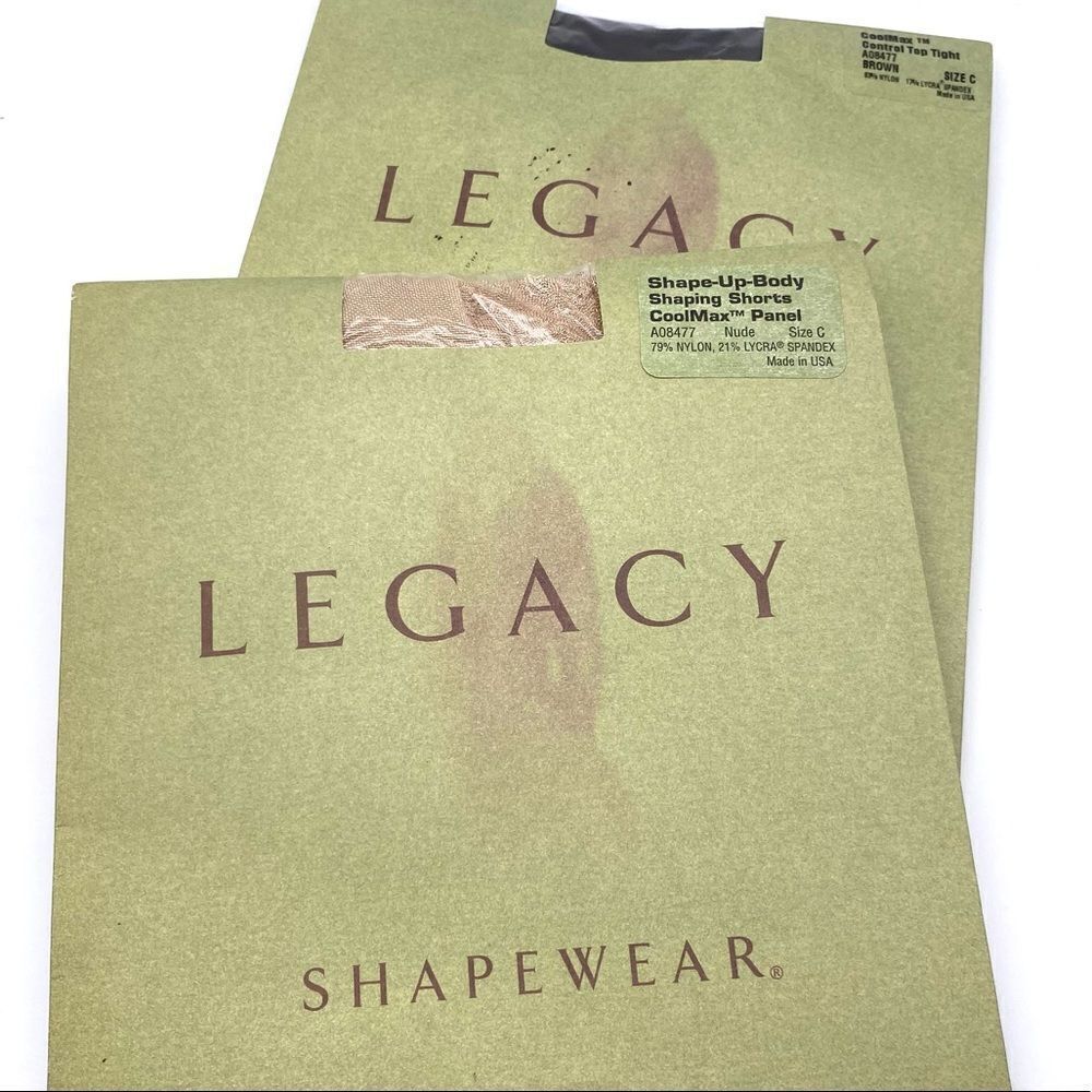 NWT Legacy Set of 2 Shape Up Body Shaping Shorts Nude & brown Size C AO8477 NEW